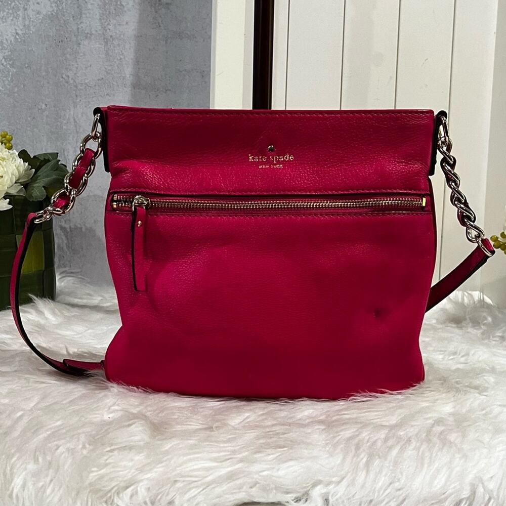 Kate Spade New York Cobble Hill Ellen Leather Adjustable Crossbody Handbag Pink - Picture 7 of 16